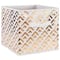 DII® 11" Nonwoven Polyester White & Gold Double Diamond Storage Cube, 2ct.
